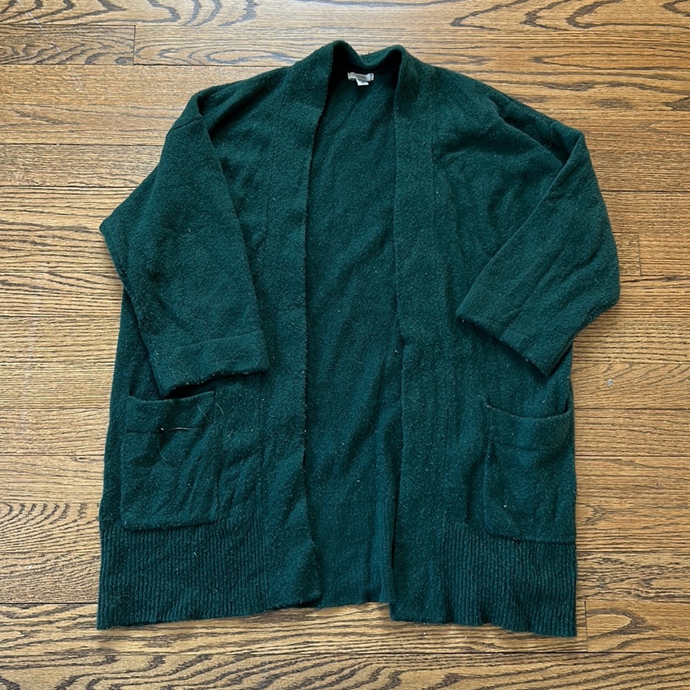 Hunter green cardigan, Size XS